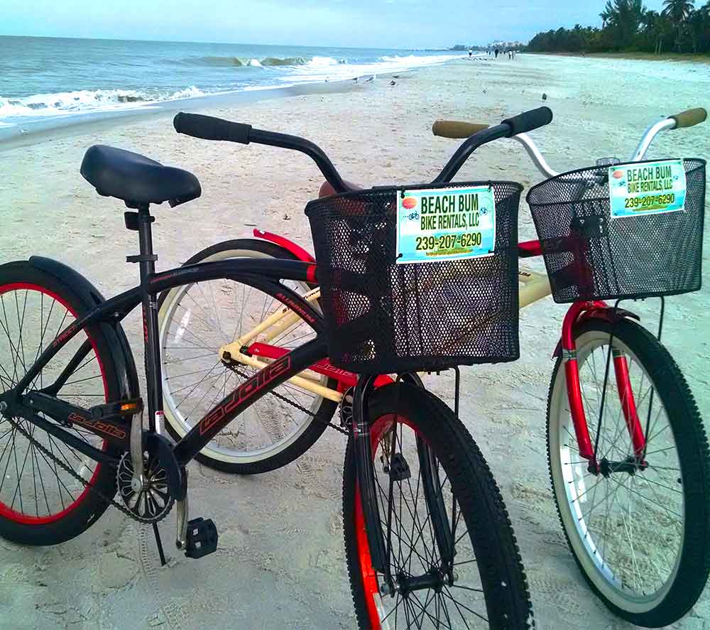 Beach cruiser bike rentals on Naples beach | Beach Bum Bike Rentals Naples Florida Bike Rentals